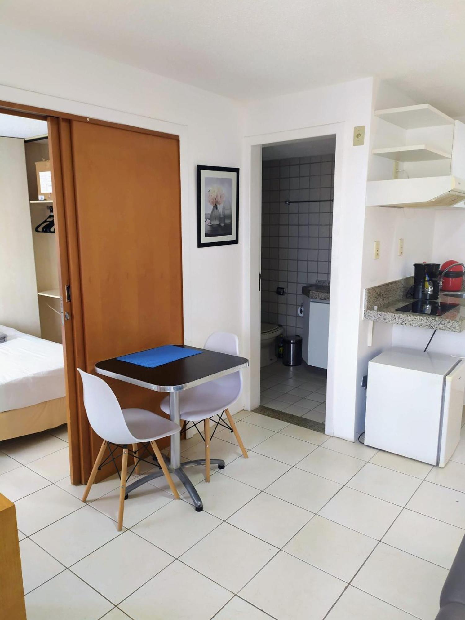 Vista Mar E Lagoa - Cozinha E Frigobar - Apartamento Flat Proximo A Praia São Luís 외부 사진