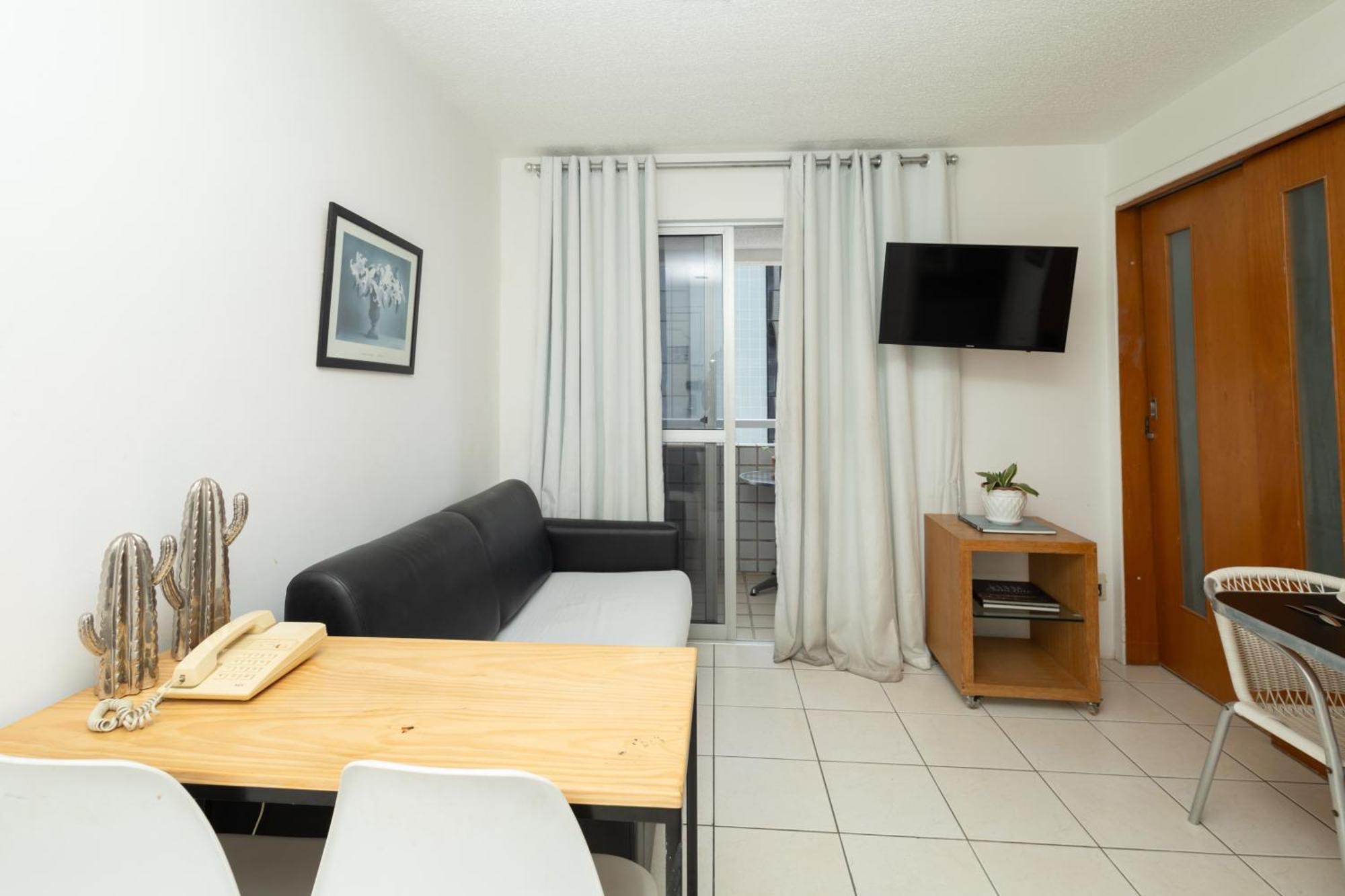 Vista Mar E Lagoa - Cozinha E Frigobar - Apartamento Flat Proximo A Praia São Luís 외부 사진
