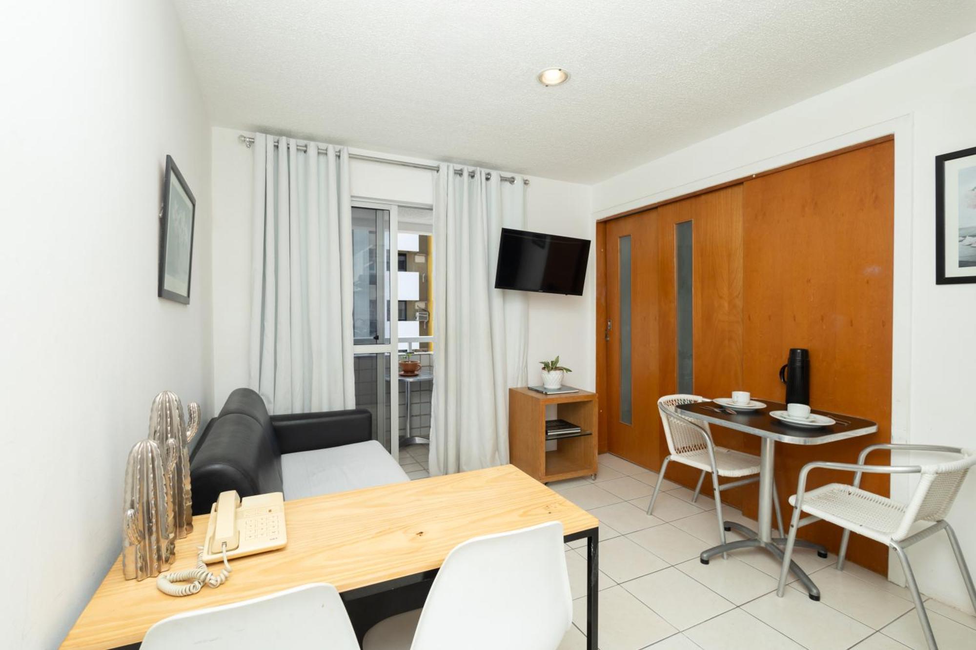 Vista Mar E Lagoa - Cozinha E Frigobar - Apartamento Flat Proximo A Praia São Luís 외부 사진